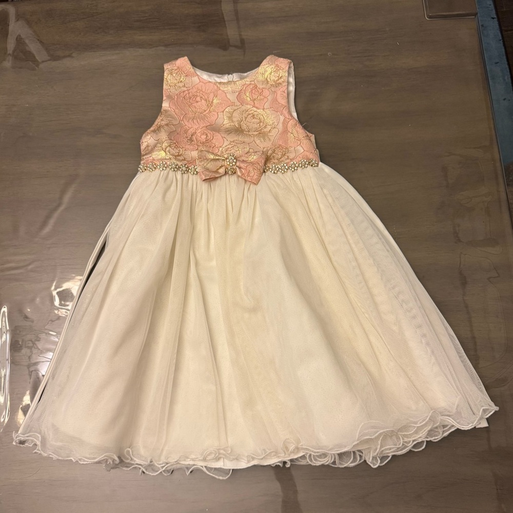 American Princess Pink and Cream Floral Dress